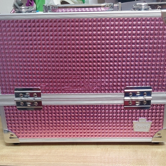 Caboodles Pink and Silver Makeup Organizer - Picture 1 of 16